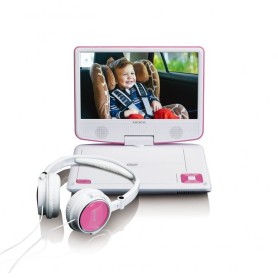 Lenco DVP-910 Lettore DVD portatile Convertibile 22,9 cm (9") Nero, Rosa (A002773)