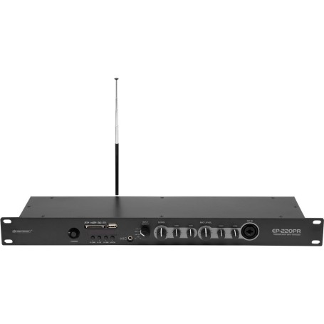 OMNITRONIC EP-220PR Vorverstärker mit MP3-Player und FM-Radio (10007074)
