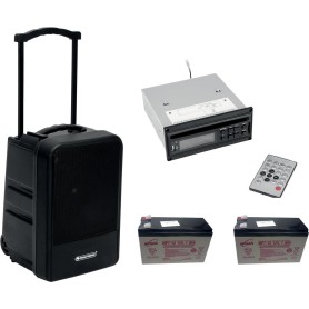 OMNITRONIC Set MOM-10BT4 Modular-Drahtlos-PA-System + CD-Player mit USB&SD + 2x Akku (20000386)