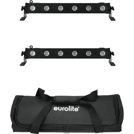 EUROLITE Set 2x LED BAR-6 QCL RGBA + Soft-Bag (20000414)