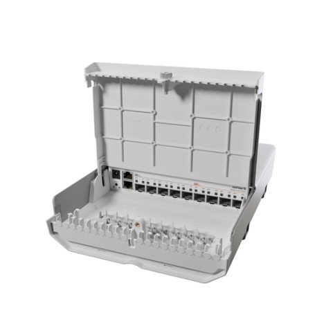 Mikrotik netFiber 9 Gigabit Ethernet (10/100/1000) Supporto Power over Ethernet (PoE) Bianco (CRS310-1G-5S-4S+OUT)