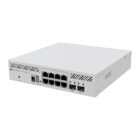Mikrotik CRS310-8G+2S+IN: L3 Smart Switch Gestito 2.5G Ethernet (100/1000/2500) Supporto Power over Ethernet (PoE) 1U Bianco