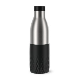EMSA Bludrop Sleeve N3111100 borraccia Uso quotidiano 700 ml Acciaio inox Nero, Acciaio inox