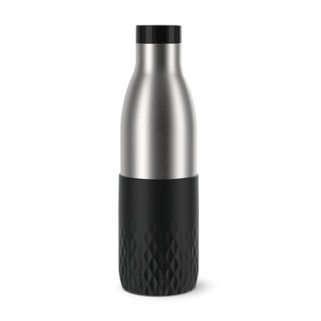 EMSA Bludrop Sleeve N3111100 borraccia Uso quotidiano 700 ml Acciaio inox Nero, Acciaio inox