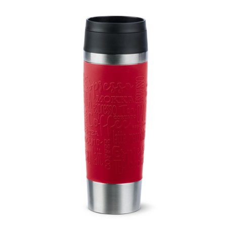 EMSA Travel Mug Classic N2022200 tazza da viaggio 500 ml Nero, Rosso, Acciaio inox Acciaio inox