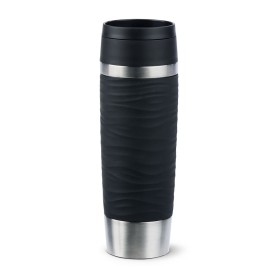 EMSA Travel Mug Waves Grande 500 ml Nero, Acciaio inox (N2022500)
