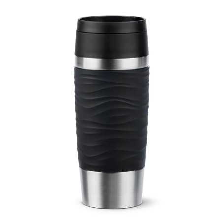 EMSA Travel Mug Waves 36 ml Nero, Acciaio inox (N2021200)