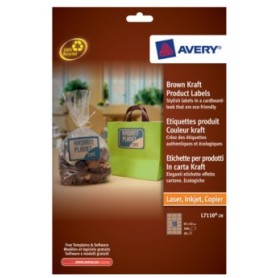 Avery Brown Kraft Product Labels Marrone (L7110-20)