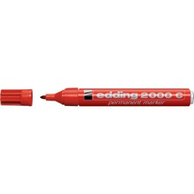 Edding 4-2000C 002 marcatore permanente Punta smussata Rosso 10 pz (E2000C002)