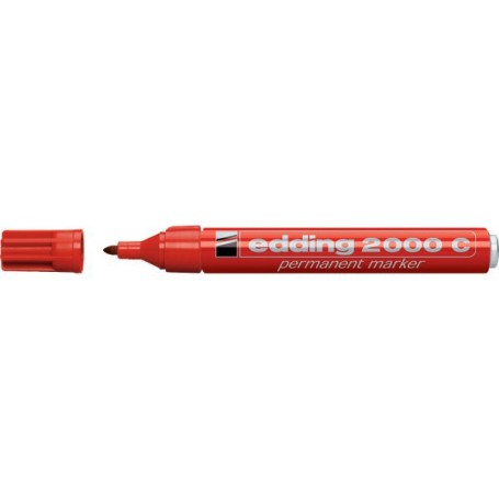 Edding 4-2000C 002 marcatore permanente Punta smussata Rosso 10 pz (E2000C002)
