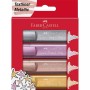Faber-Castell TL 46 evidenziatore 4 pz Oro, Rosa, Rosa, Argento (154640)