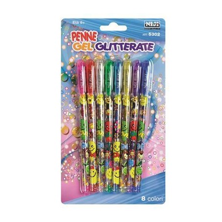 Niji 5302 penna gel Penna in gel con cappuccio Multicolore 8 pz (5302)