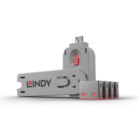 Lindy 40450 clip sicura Bloccaporte + chiave USB tipo A Rosa Acrilonitrile butadiene stirene (ABS) 5 pz (40450) Lindy 40450 clip sicura Bloccaporte + chiave USB tipo A Rosa Acrilonitrile butadiene stirene (ABS) 5 pz (40450)