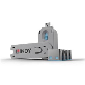 Lindy 40452 clip sicura Bloccaporte + chiave USB tipo A Blu Acrilonitrile butadiene stirene (ABS) 5 pz (40452-LND) Lindy 40452 clip sicura Bloccaporte + chiave USB tipo A Blu Acrilonitrile butadiene stirene (ABS) 5 pz (40452-LND)