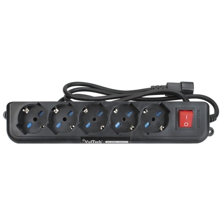 Vultech MU-UPS01 prolunghe e multiple 1,5 m 5 presa(e) AC Nero (MU-UPS01)