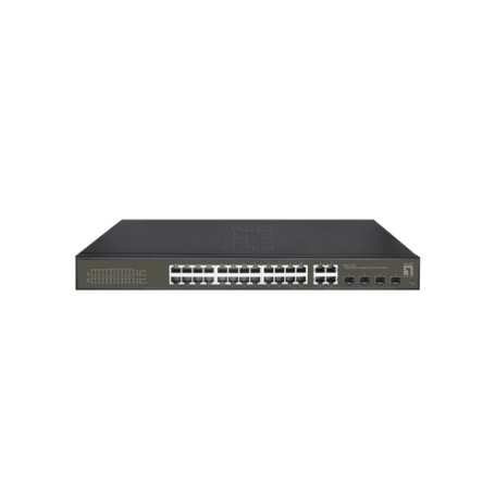 LevelOne GES-2128P switch di rete Gestito L2 Gigabit Ethernet (10/100/1000) Supporto Power over Ethernet (PoE) Nero (GES-2128P)