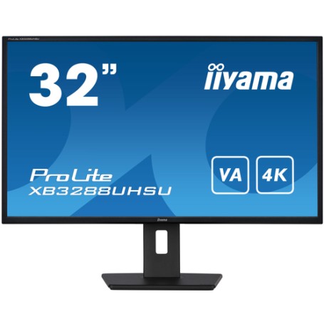 iiyama ProLite XB3288UHSU-B5 Monitor PC 80 cm (31.5") 3840 x 2160 Pixel 4K Ultra HD LCD Nero (XB3288UHSU-B5)