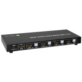 Techly 4x1 USB HDMI KVM Switch 4Kx2K IDATA KVM-HDMI4U switch per keyboard-video-mouse (kvm) Nero (IDATA-KVM-HDMI4U)