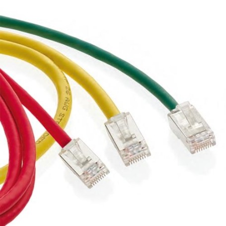 AC6PCF050-8CCHB - Cat 6A 5.0m Stranded 4 Pair RJ45  Blade Patch Cord Grey LSHF/LSZH IEC 332.1 Sheathed