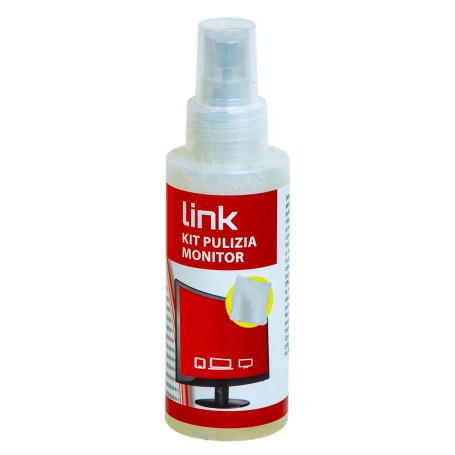LINK SP115 kit per la pulizia Schermi/Plastiche Spruzzo e panno asciutto per la pulizia dell'apparecchiatura 100 ml