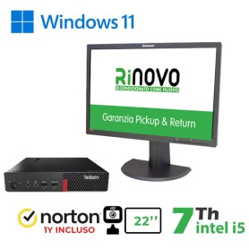 RINOVO TINY PC LENOVO M710Q I5-7X00 8GB 256 W11 WEBCAM NORTON DOCKING RN85522381 + MONITOR LENOVO RN (RNBUNDLE42) RINOVO TINY PC LENOVO M710Q I5-7X00 8GB 256 W11 WEBCAM NORTON DOCKING RN85522381 + MONITOR LENOVO RN (RNBUNDLE42)