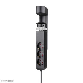 Neomounts DS22-840BL6 Multipresa da tavolo con morsetto e porte USB-C e USB-A - ricarica rapida