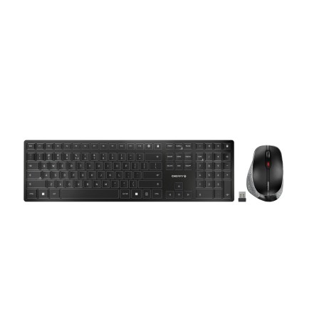 CHERRY DW 9500 SLIM tastiera Mouse incluso Universale RF senza fili + Bluetooth QWERTY Nordic Nero, Grigio (JD-9500PN-2)