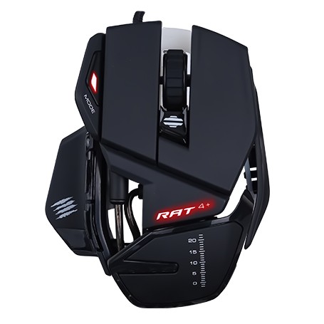 Mad Catz R.A.T. 4+ mouse Gaming Mano destra USB tipo A Ottico 7200 DPI (MR03MCINBL000-0)