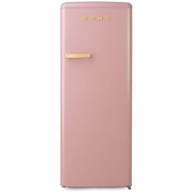 DOMO DO91708R Frigorifero retrò indipendente con congelatore, 54 cm di larghezza, 218 L, rosa