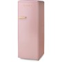 DOMO DO91708R Frigorifero retrò indipendente con congelatore, 54 cm di larghezza, 218 L, rosa