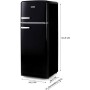 DOMO DO91704R Frigorifero-congelatore a libera installazione, larghezza 54,5 cm, 206 L, nero