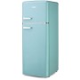 DOMO DO91705R Frigorifero-congelatore retrò indipendente, larghezza 54,5 cm, 206 L, blu