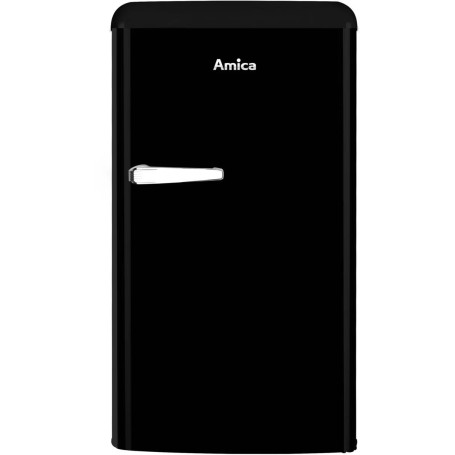 Amica KSR 361 105 S Frigorifero retrò con congelatore, larghezza 48 cm, 83 L, nero