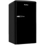 Amica KSR 361 105 S Frigorifero retrò con congelatore, larghezza 48 cm, 83 L, nero