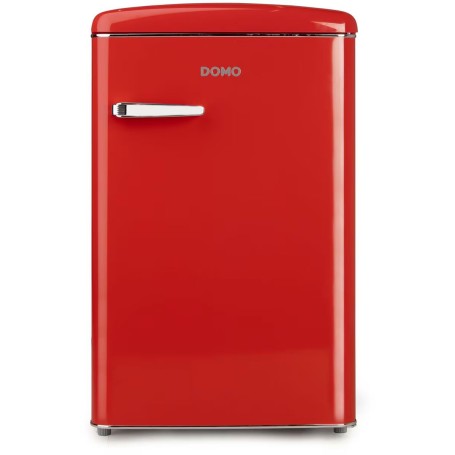 DOMO DO91703R Frigorifero retrò indipendente con congelatore, larghezza 54,5 cm, 120 L, rosso