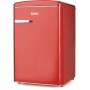 DOMO DO91703R Frigorifero retrò indipendente con congelatore, larghezza 54,5 cm, 120 L, rosso