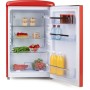 DOMO DO91703R Frigorifero retrò indipendente con congelatore, larghezza 54,5 cm, 120 L, rosso