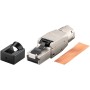 Goobay 61130 cavo di collegamento RJ-45 Metallico