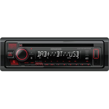 Kenwood KDC-BT450DAB Ricevitore multimediale per auto Nero 50 W Bluetooth (KDC-BT450DAB) (KDCBT450DAB)
