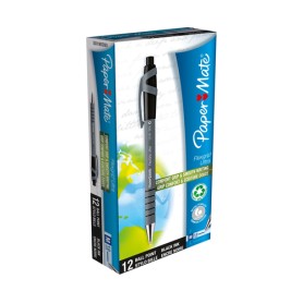 Papermate Flexgrip Ultra Nero Penna a sfera retrattile a clip Medio 12 pz (S0190393)
