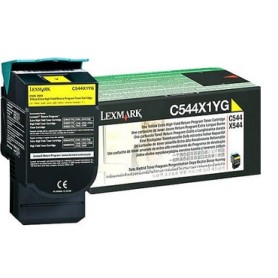 Lexmark C544, X544 Yellow Extra High Yield Return Programme Toner Cartridge (4K) cartuccia toner Originale Giallo (C544X1YG)