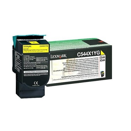 Lexmark C544, X544 Yellow Extra High Yield Return Programme Toner Cartridge (4K) cartuccia toner Originale Giallo (C544X1YG)