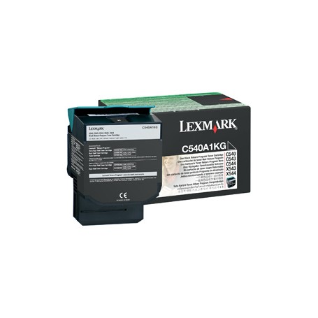 Lexmark C54x, X54x Black Return Programme Toner Cartridge (1K) cartuccia toner Originale Nero (C540A1KG)