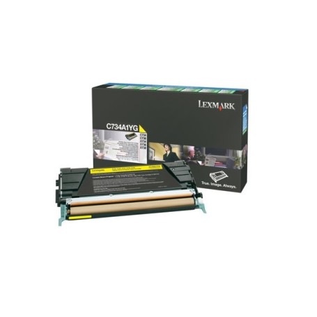 Lexmark C734A1YG cartuccia toner 1 pz Originale Giallo (C734A1YG)