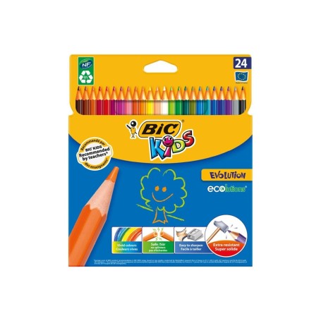 BIC Kids Evolution pastello colorato Multi 24 pz (829733)