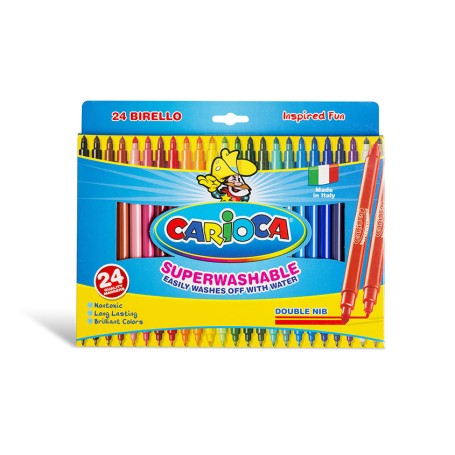 Carioca Birello marcatore Fine/Medio Multicolore 24 pz (41521)