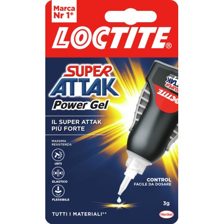 Loctite Super Attak Power Gel Control 3g Liquido Adesivo per contatto (2632282)