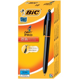 BIC 902129 penna a sfera Nero, Blu, Verde, Rosso Medio 12 pz (902129)