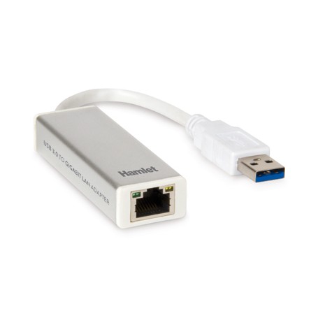 Hamlet Adattatore USB 3.0 to Gigabit Lan velocità di trasfermento fino a 5 Gbps (HNU3GIGA)