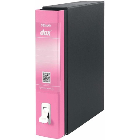 Esselte Dox 2 raccoglitore ad anelli A4 Nero, Rosa (D15219)